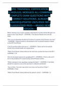 EPIC TRAININGS&comma; CERTIFICATION&comma; SCHEDULES&comma; MODULES ALL COMBINED COMPLETE EXAM QUESTIONS WITH CORRECT SOLUTIONS&period; ALREADY GRADED&vert;&vert;UPDATED 2025&sol;2026&period;100&percnt; GUARANTEED PASS<<BRAND NEW VERSION>>