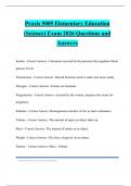 Praxis 5005 Elementary Education &lpar;Science&rpar; Exam 2026 Questions and Answers