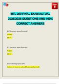 MTL 200 FINAL EXAM ACTUAL 2025&sol;2026 QUESTIONS AND 100&percnt; CORRECT ANSWERS
