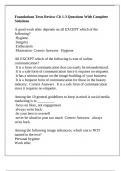 Foundations Tests Review Ch 1-3 Questions With Complete Solutions
