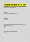 PHIL 1404 Exam UPDATED Study Guide  QUESTIONS AND CORRECT ANSWERS