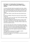 HA Chapter 1-3&colon; Analysis phase of nursing process&semi; Subjective vs&period; Objective Data Questions With Complete Solutions