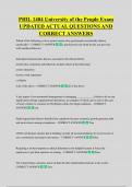 PHIL 1404 University of the People Exam  UPDATED ACTUAL QUESTIONS AND  CORRECT ANSWERS