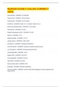 NUR155 EXAM 2 GALEN CORRECT 100&percnt;