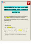 ALU 202 EXAM ACTUAL 2025&sol;2026 QUESTIONS AND 100&percnt; CORRECT ANSWERS