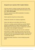 Integrated exam 5 questions With Complete Solutions