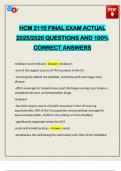 HCM 2110 FINAL EXAM ACTUAL 2025&sol;2026 QUESTIONS AND 100&percnt; CORRECT ANSWERS