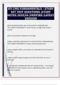 ATI CMS Fundamentals 2025&ndash;2026 &vert; Verified Study Set Questions & Notes &ndash; Latest Version&rdquo;