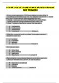 SOCIOLOGY OF CRIMES EXAM WITH QUESTIONS AND ANSWERS&period;
