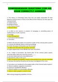 COMPREHENSION QUESTIONS &lpar;COR AD&rpar; EXAM CORRECTLY ANSWERS