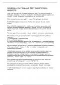 GENERAL AVIATION AMP TEST QUESTIONS & ANSWERS