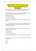 ARFF Exam Prep Questions with 100&percnt; Verified Correct Answers 2025&sol;2026