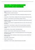NACOR &ndash; PATHOLOGIES EXAM QUESTIONS AND ANSWERS