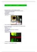 NACOR CONTACT LENS EXAM QUESTIONS AND ANSWERS &vert; GRADED A