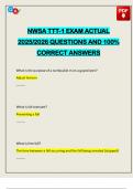 NWSA TTT-1 EXAM ACTUAL 2025&sol;2026 QUESTIONS AND 100&percnt; CORRECT ANSWERS