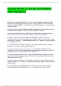 NACOR PREP 101 EXAM QUESTIONS AND ANSWERS &vert; GRADED A