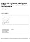 PGA 3&period;0 Level 2 Study Guide Exam Questions &lpar;2025&rpar; Complete Exam Questions and Answers &vert; already graded A&plus;