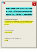 AEMT SNHD PROTOCOLS EXAM ACTUAL 2025&sol;2026 QUESTIONS AND 100&percnt; CORRECT ANSWERS