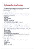 Pathology Practice Exam 2025&sol;2026 Questions With Completed & Verified Solutions&period;
