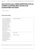 Hesi Cat Exit exam 1 &lpar;2025&rpar; QUESTIONS AND ALL CORRECT ANSWERS 100&percnt; SOLVED AND GUARANTEED SUCCESS&excl;&excl;