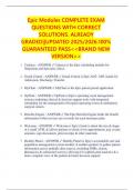 Epic Modules COMPLETE EXAM QUESTIONS WITH CORRECT SOLUTIONS&period; ALREADY GRADED&vert;&vert;UPDATED 2025&sol;2026&period;100&percnt; GUARANTEED PASS<<BRAND NEW VERSION>>