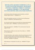 HOTTEL EFDA QUIZZES COMBINED ACTUAL  LATEST EXAM 2025 WITH REAL QUESTIONS  AND WELL VERIFIED CORRECT ANSWERS &vert;  ALREADY GRADED A&plus; &vert; GUARANTEED  SUCCESS &vert; HOTTEL EFDA EXAM 2025 &lbrack;NEWEST&rsqb;