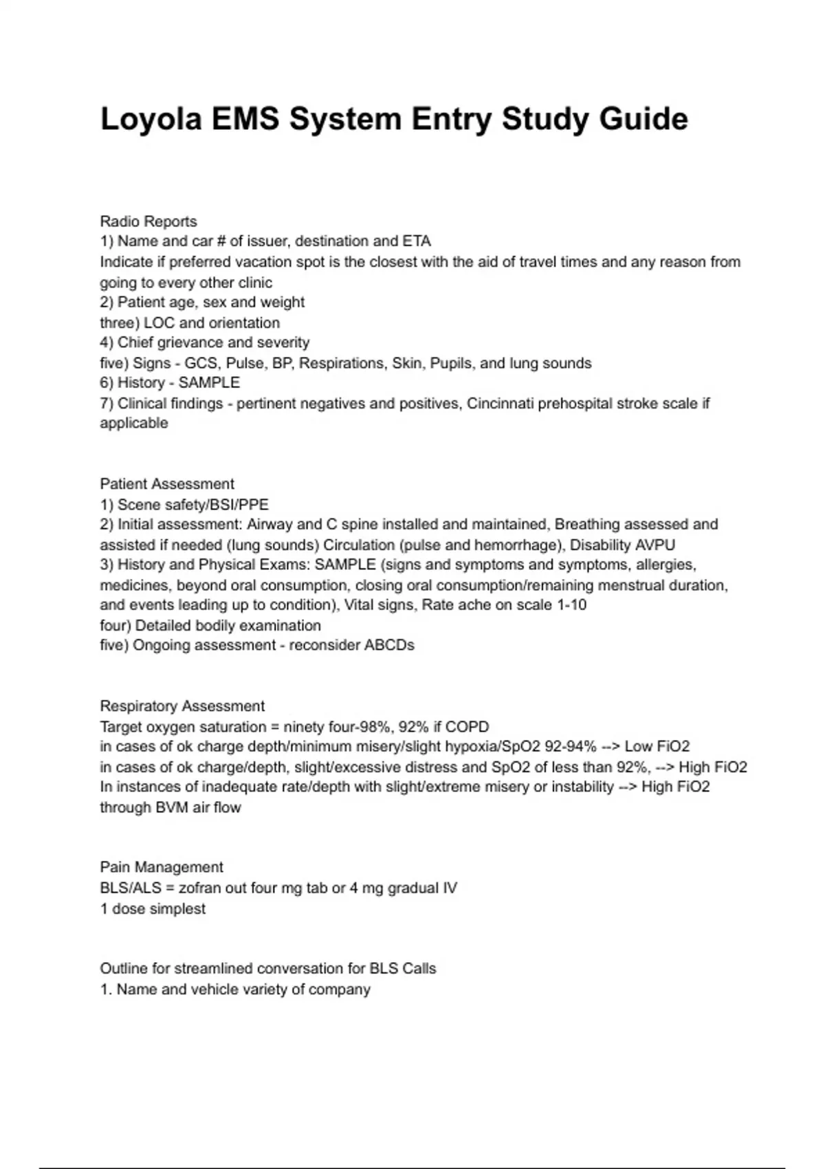 Ems Staton Guide.pdf Loyola EMS System Entry Study Guide NEWEST 2025/2026 ACTUAL EXAM ...