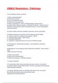 USMLE Respiratory - Pathology Exam 2025&sol;2026 Questions With Completed & Solutions&period;
