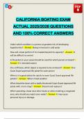 PACKAGE DEAL&colon;&colon;&colon; CALIFORNIA BOATING EXAMS 2025&sol;2026 Q&A 100&percnt; PASS