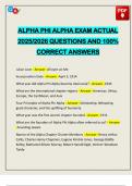 ALPHA PHI ALPHA EXAM ACTUAL 2025&sol;2026 QUESTIONS AND 100&percnt; CORRECT ANSWERS