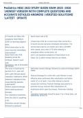 Exam &lpar;elaborations&rpar; Pediatrics HESI   