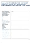 Exam &lpar;elaborations&rpar; Pediatrics HESI   