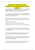 Nevada Jurisprudence Exam Questions with 100&percnt; Verified Correct Answers