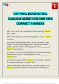 OTF FINAL EXAM ACTUAL 2025&sol;2026 QUESTIONS AND 100&percnt; CORRECT ANSWERS