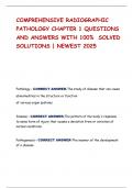 COMPREHENSIVE RADIOGRAPHIC PATHOLOGY CHAPTER 1 QUESTIONS AND ANSWERS WITH 100&percnt; SOLVED SOLUTIONS &vert; NEWEST 2025