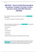 WGU D027 &ndash; Advanced Patho-Pharmacological Foundations &vert; Complete Test Bank&comma; Practice Questions&comma; Study Guide With Rationales 2025&sol;2026