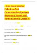 State board practice- Esthetician Test Comprehensive Questions &lpar;Frequently Tested&rpar; with Verified Answers Graded A&plus;