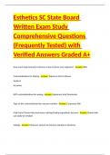 Esthetics SC State Board Written Exam Study Comprehensive Questions &lpar;Frequently Tested&rpar; with Verified Answers Graded A&plus;