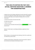 TNCC ENA 9TH EDITION PRE TEST 2025 &vert; ACTUAL CERTIFIED QUESTIONS & ANSWERS FOR GUARANTEED PASS