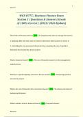 Business Finance &ndash; D775 &vert; Western Governors University &vert; 2025&ndash;2026 &vert; Exam Section 1 Complete Questions & Correct Answers