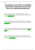 ATI DOSAGE CALCULATIONS 3&period;0&colon; POWDERED MEDICATIONS &vert; BRAND NEW ACTUAL EXAM WITH 100&percnt; VERIFIED SOLUTIONS 2025