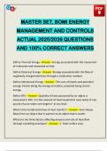 MASTER SET&comma; BOMI ENERGY MANAGEMENT AND CONTROLS ACTUAL 2025&sol;2026 QUESTIONS AND 100&percnt; CORRECT ANSWERS