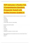 TCFP Instructor 1 Practice Test 3 Comprehensive Questions &lpar;Frequently Tested&rpar; and Verified Answers Graded A&plus;