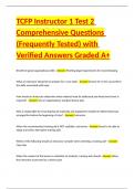 TCFP Instructor 1 Test 2 Comprehensive Questions &lpar;Frequently Tested&rpar; with Verified Answers Graded A&plus;