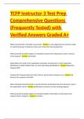 TCFP Instructor 3 Test Prep Comprehensive Questions &lpar;Frequently Tested&rpar; with Verified Answers Graded A&plus;