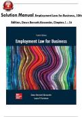 Solution Manual Employment Law for Business&comma; 10th Edition&comma; Dawn Bennett-Alexander&comma; Chapters 1 - 16