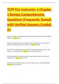 TCFP Fire Instructor 1-Chapter 1 Review Comprehensive Questions &lpar;Frequently Tested&rpar; with Verified Answers Graded A&plus;