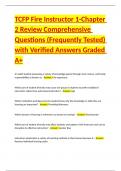 TCFP Fire Instructor 1-Chapter 2 Review Comprehensive Questions &lpar;Frequently Tested&rpar; with Verified Answers Graded A&plus;