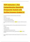 TCFP Instructor 1 Test Comprehensive Questions &lpar;Frequently Tested&rpar; with Verified Answers Graded A&plus;