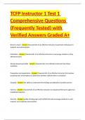 TCFP Instructor 1 Test 1 Comprehensive Questions &lpar;Frequently Tested&rpar; with Verified Answers Graded A&plus;